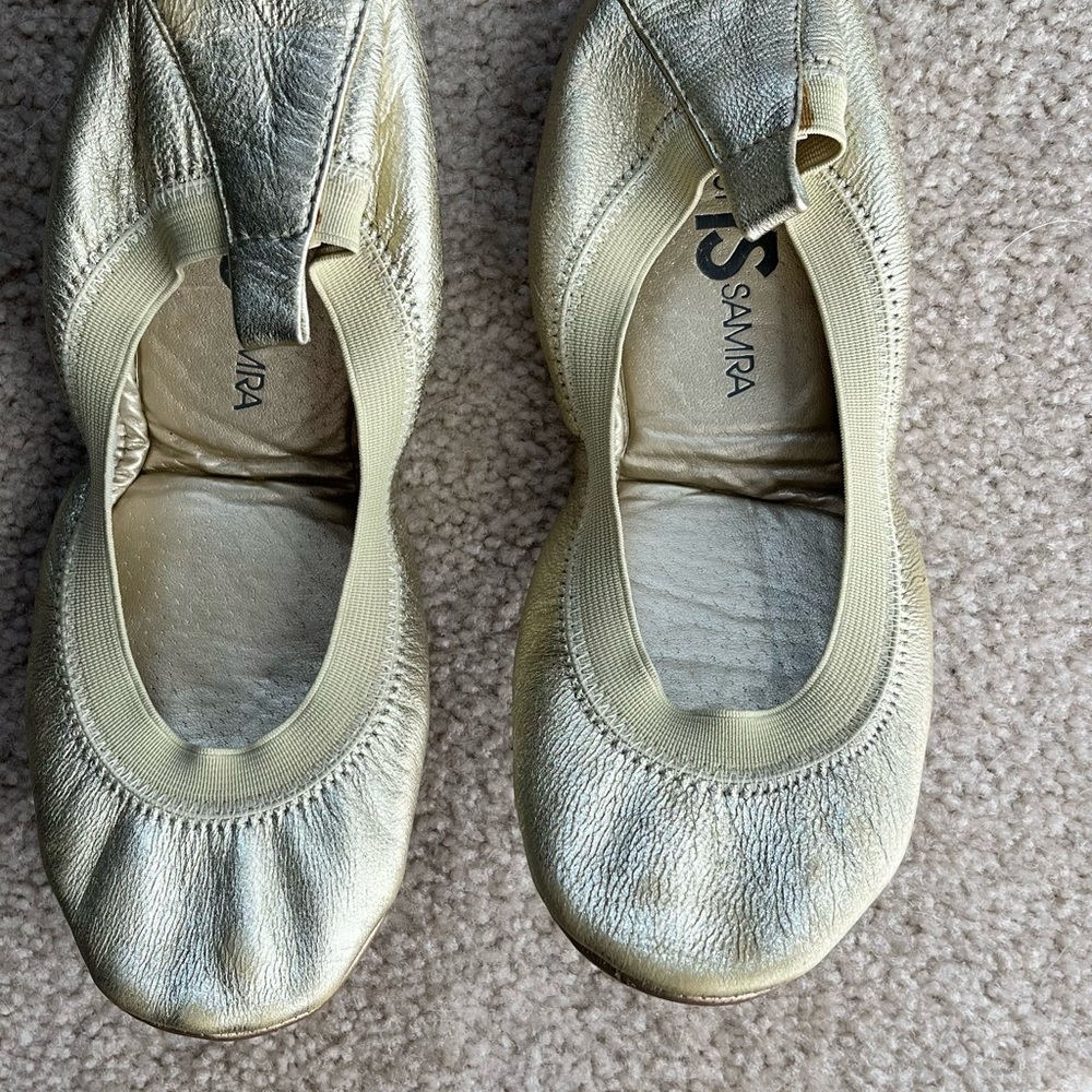 Ballerina gold shoes, size 7 Yosi Samra